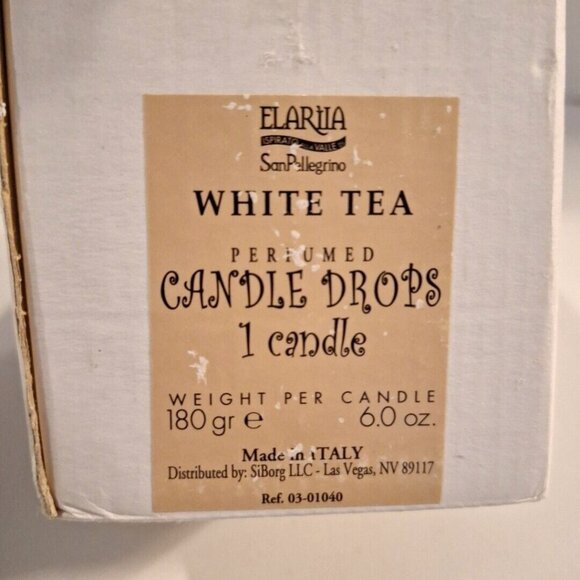 Elaria White Tea Perfumed Candle Drops 180g 6oz Made In Italy Boxed - Picture 4 of 7